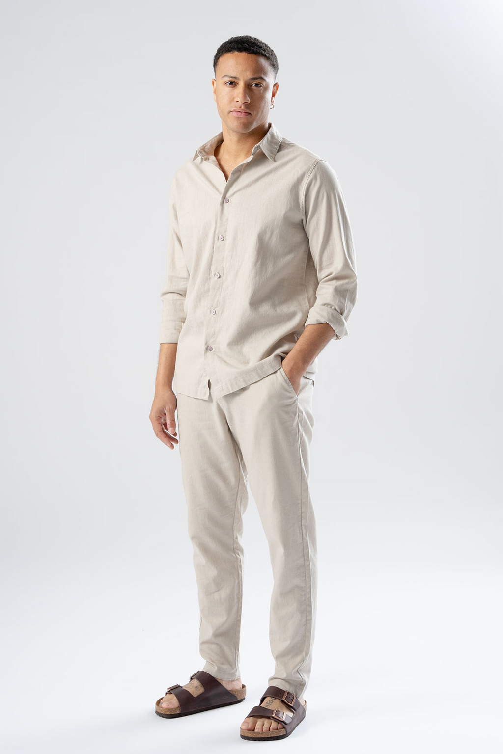 Leinen Pants - Sand