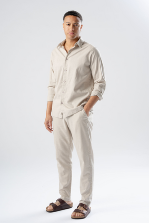 Leinen Pants - Sand