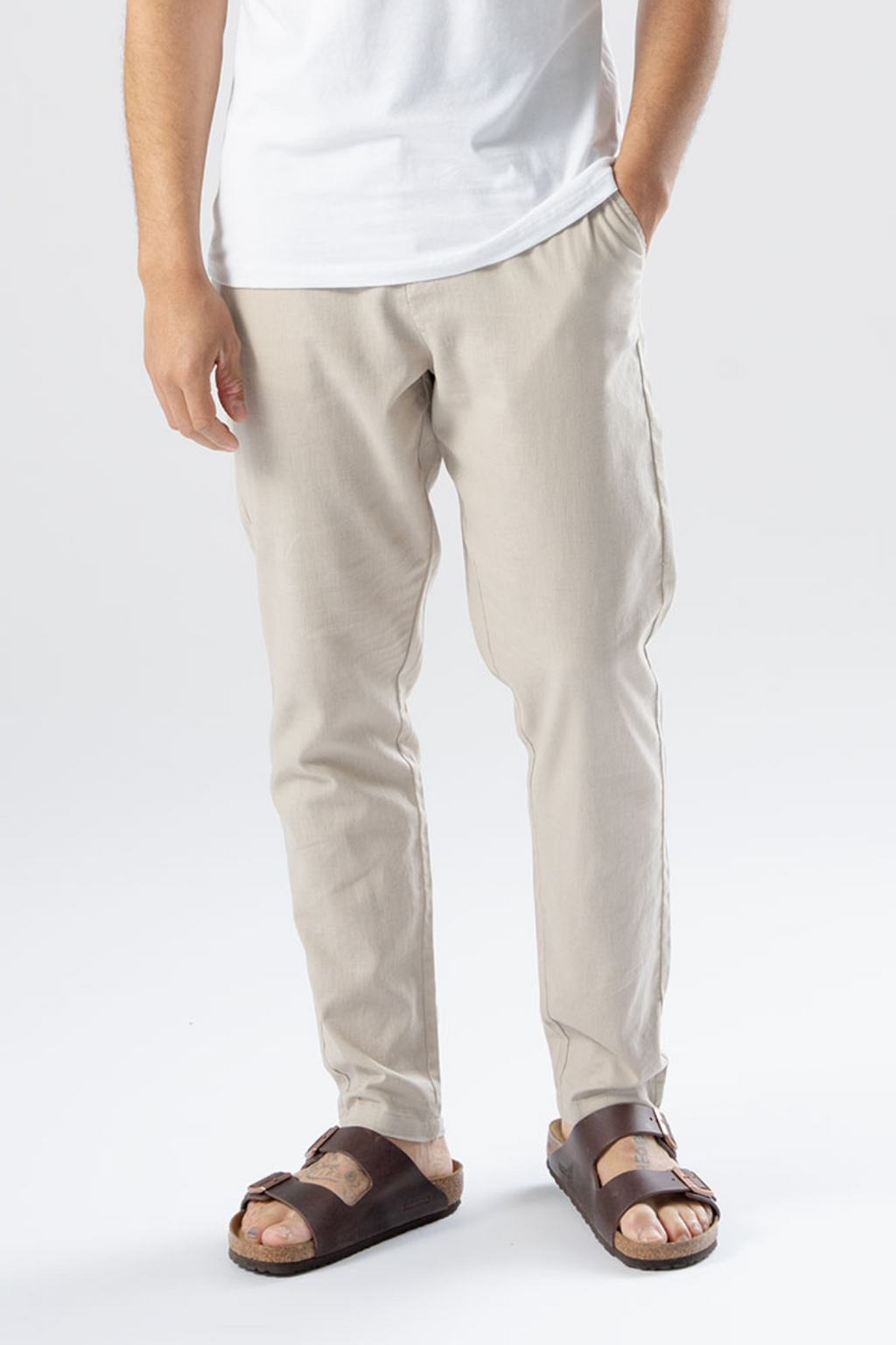 Leinen Pants - Sand