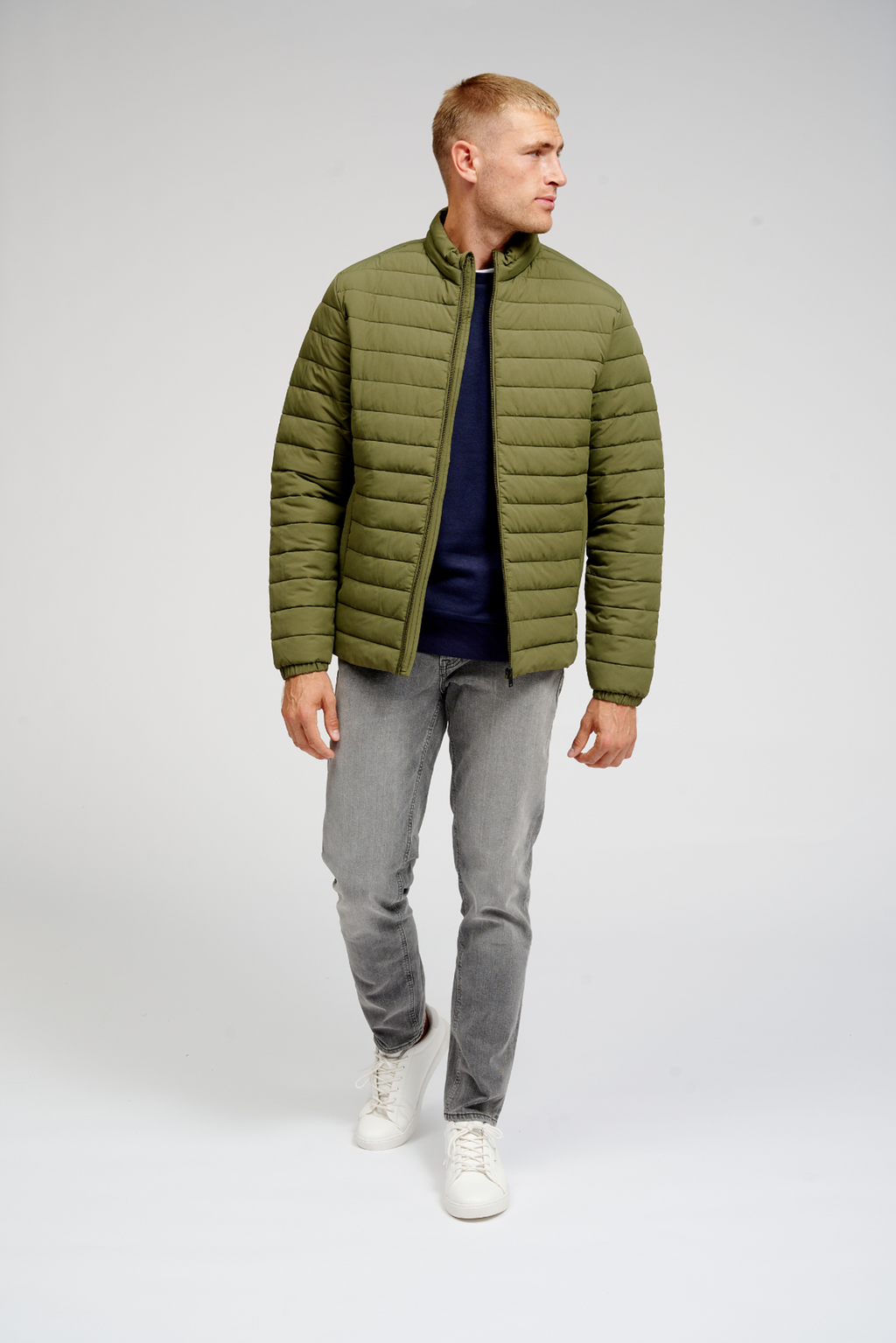 Leichte Pufferjacke - Olive Night