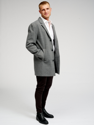 Klassischer Mantel - grau