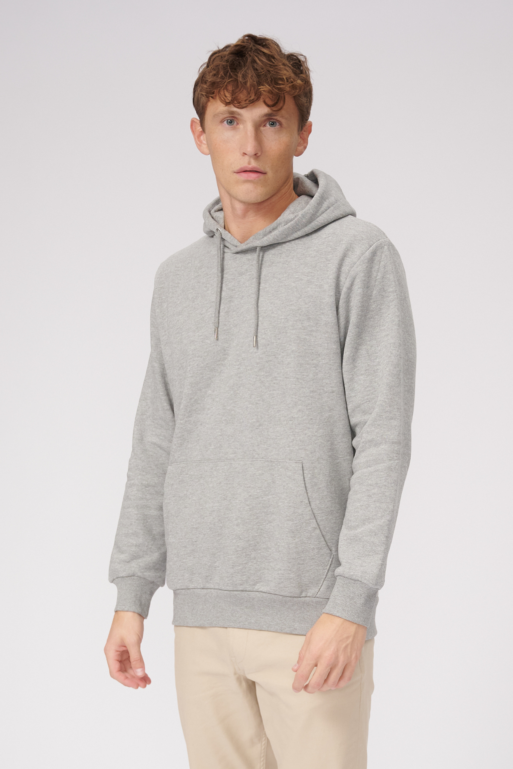 Basic Hoodie -Schweiß - hellgraue Melange