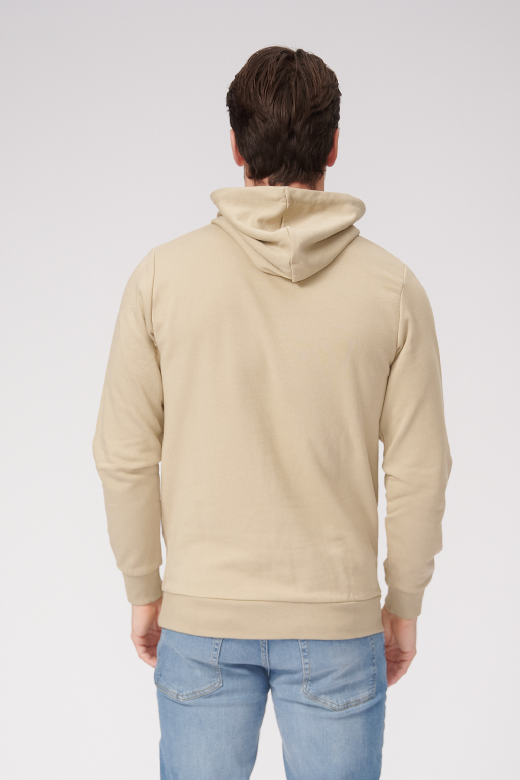 Basic Hoodie Sweat - dunkles Beige