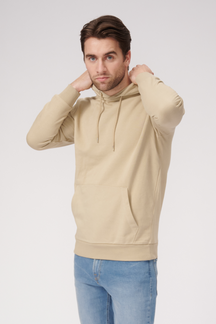 Basic Hoodie Sweat - dunkles Beige