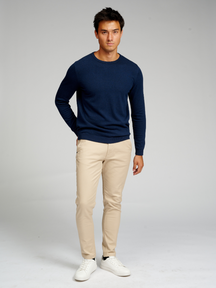 Basic Strick Crewneck - Marine