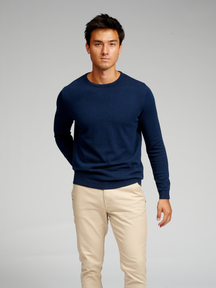 Basic Strick Crewneck - Marine