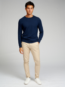 Basic Strick Crewneck - Marine