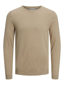 Basic Strick Crewneck - Beige