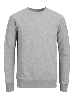 Basic Crewneck -Schweiß - hellgraue Melange