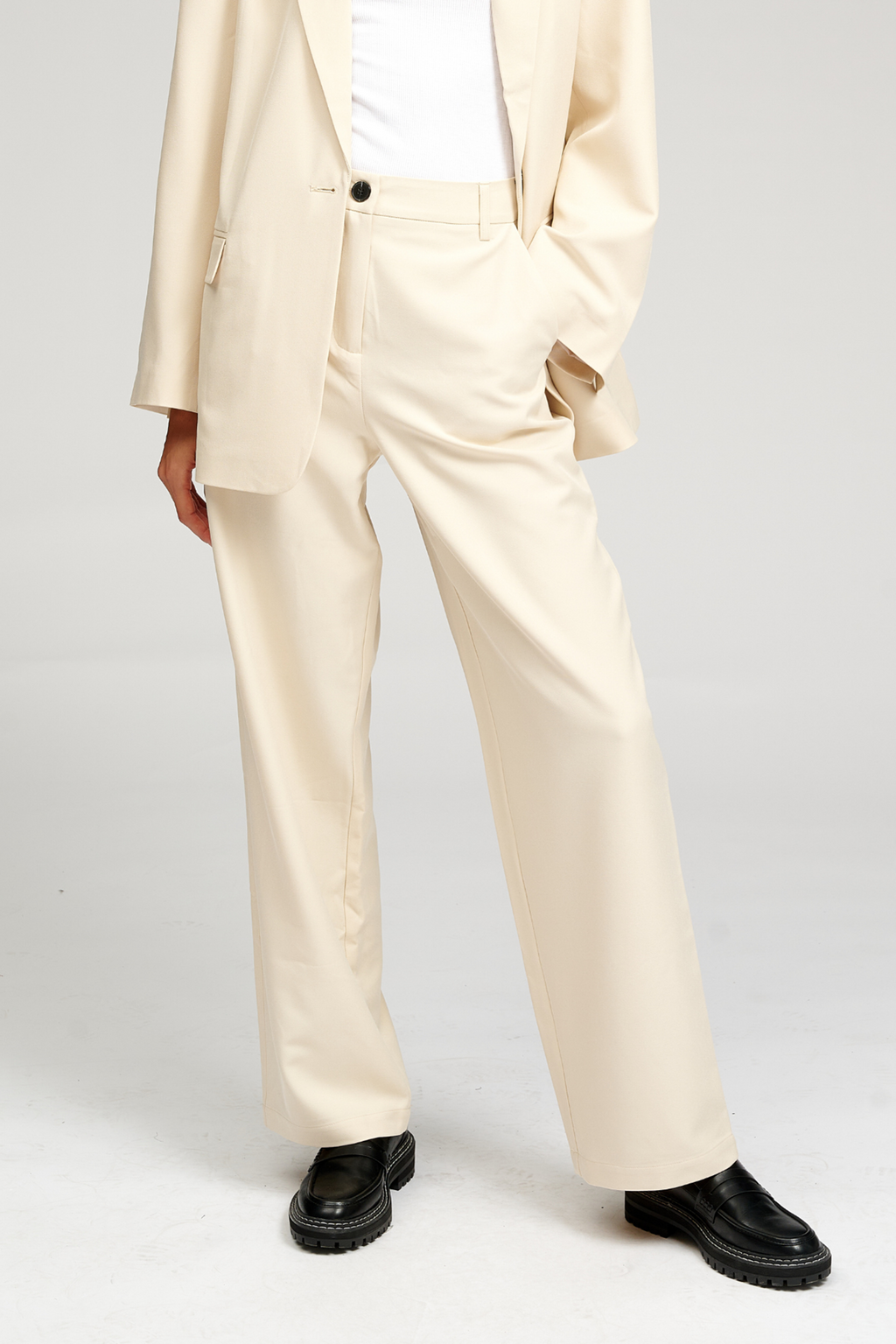 Klassischer Anzug Pants - Beige