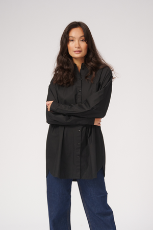 Oversized Hemd - schwarz