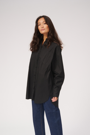 Oversized Hemd - schwarz