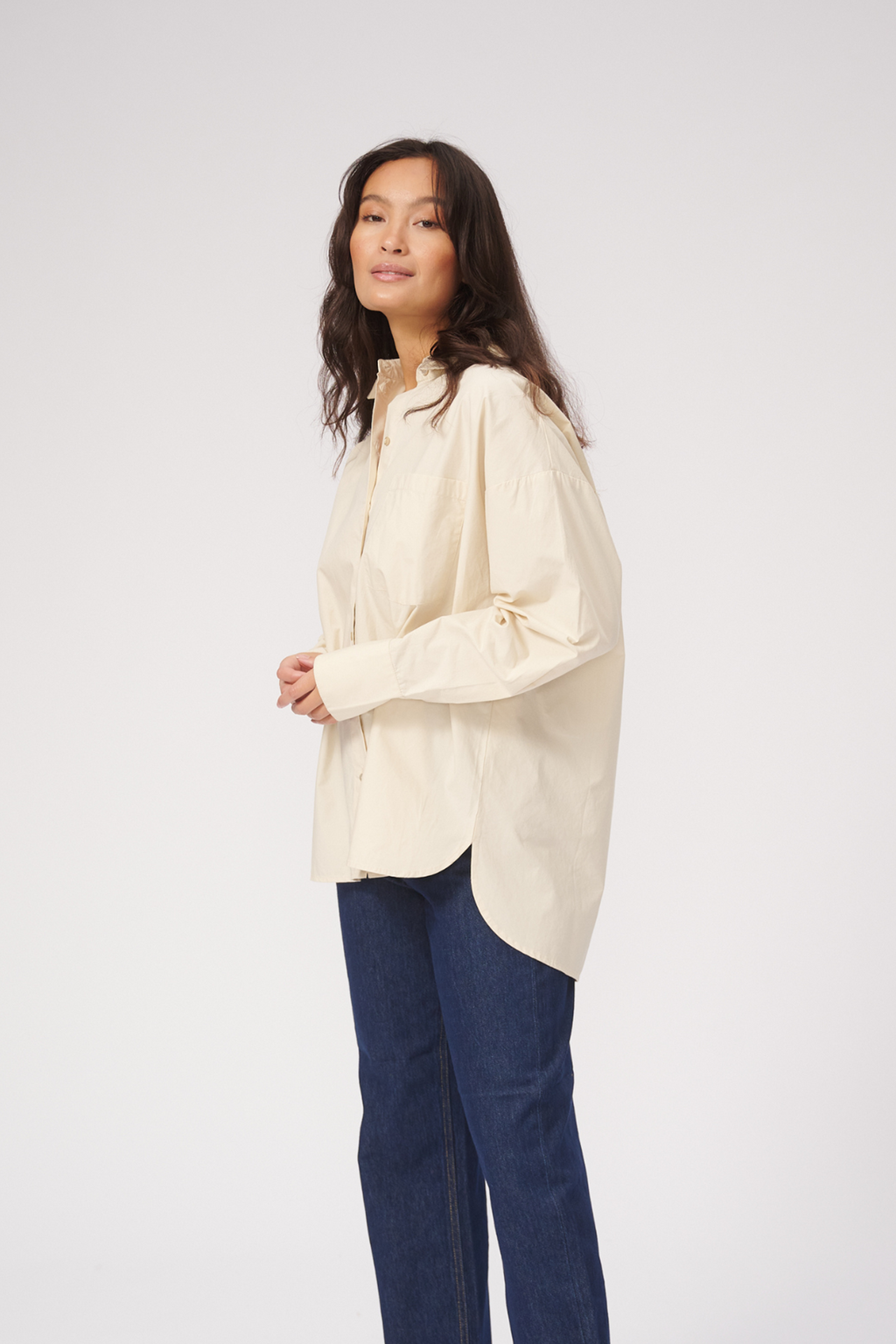 Entspanntes Hemd - Beige