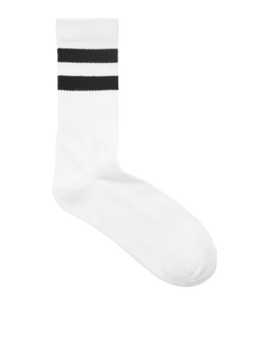 Sportsocken 5 PCs. - Weiß/Schwarz