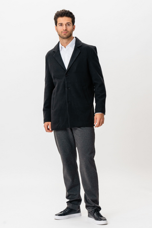 Klassischer Mantel - Schwarz