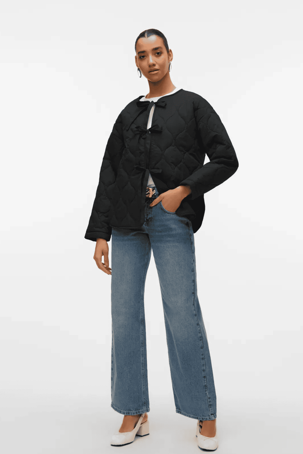 Sabine Ls gesteppte Jacke - Schwarz