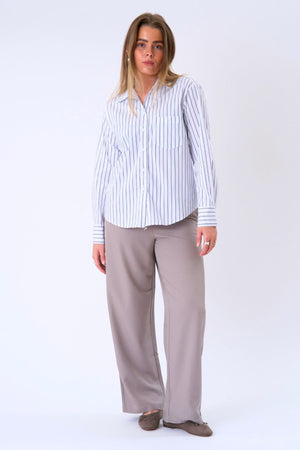 Gestreiftes Thalia-Hemd – Weiß
