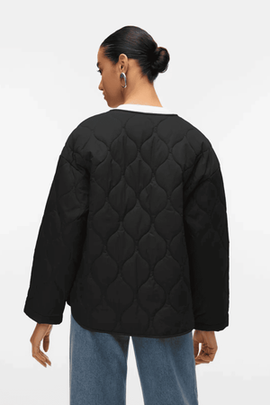 Sabine Ls gesteppte Jacke - Schwarz