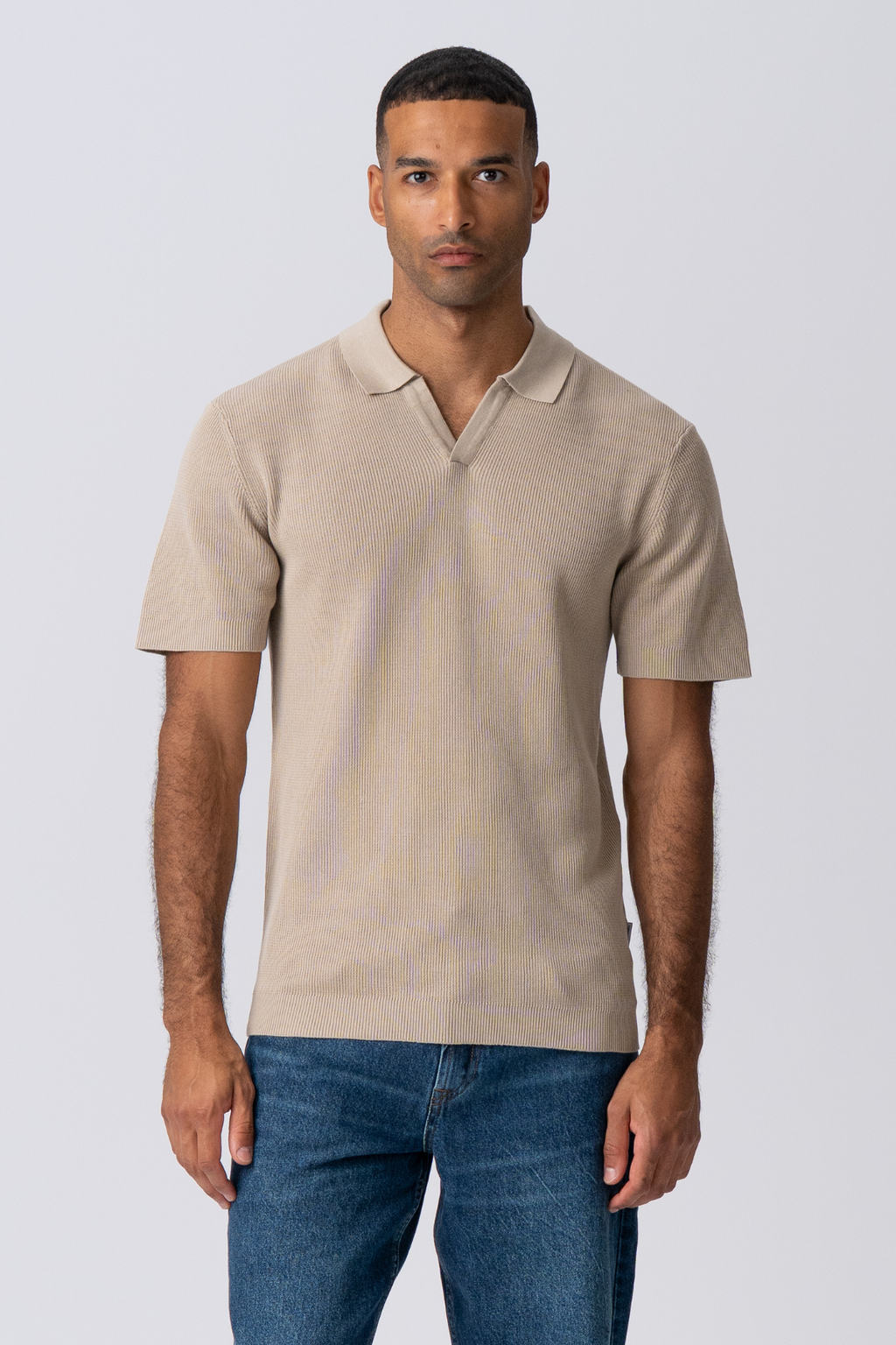 George gestrickt Polo - Beige