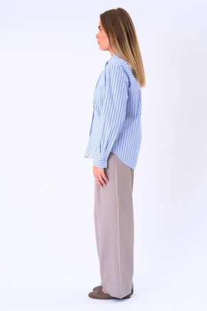 Gestreiftes Thalia-Hemd – Hellblau