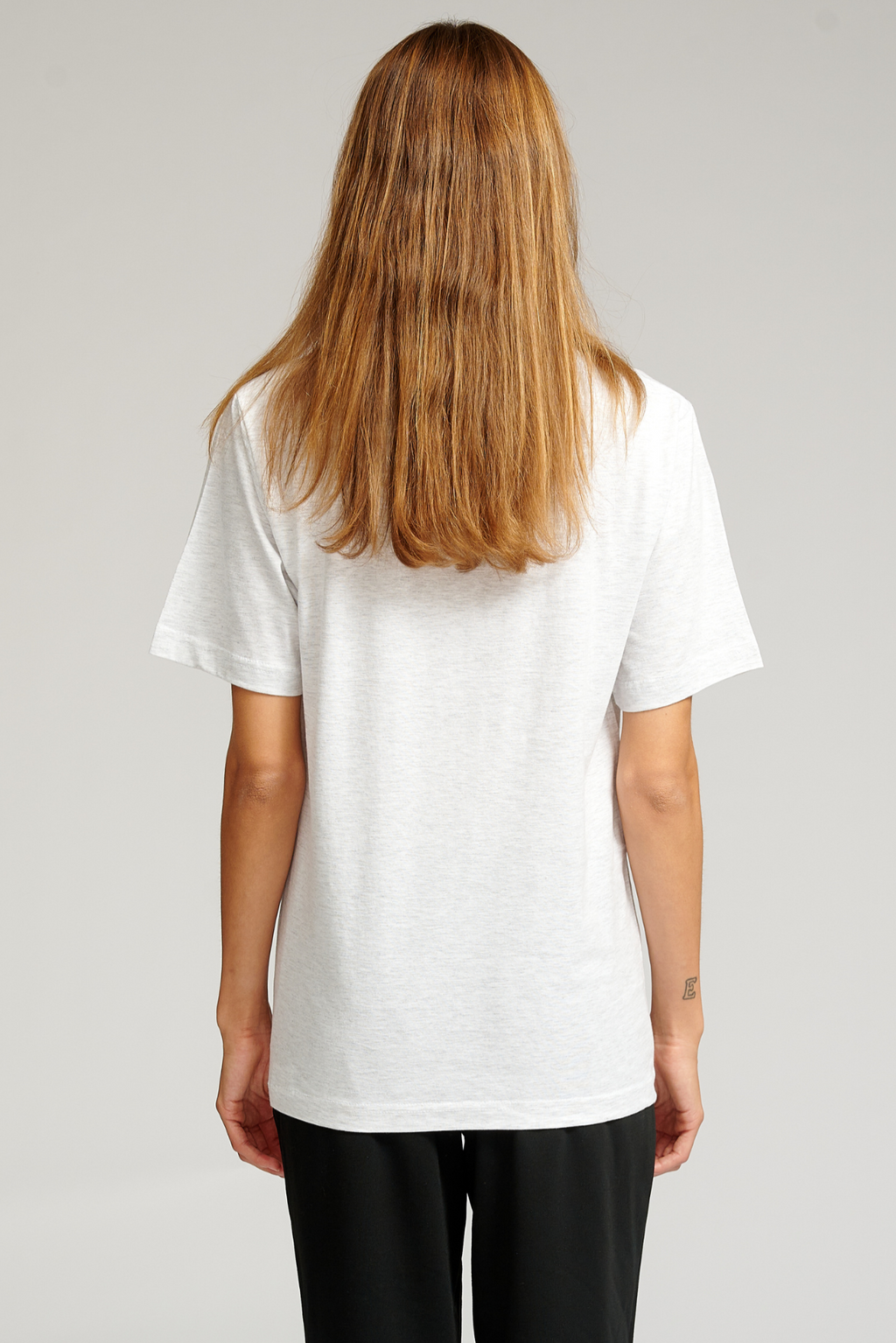 Oversized T -Shirt - hellgraue Melange