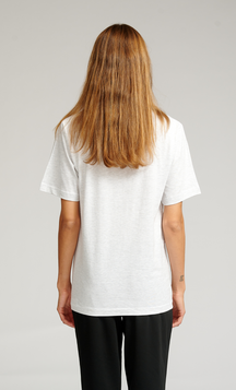 Oversized T-shirt - Hellgrau Melange