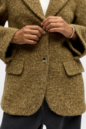 Celina l/s lo Jacke - tiefes Flechtengrün