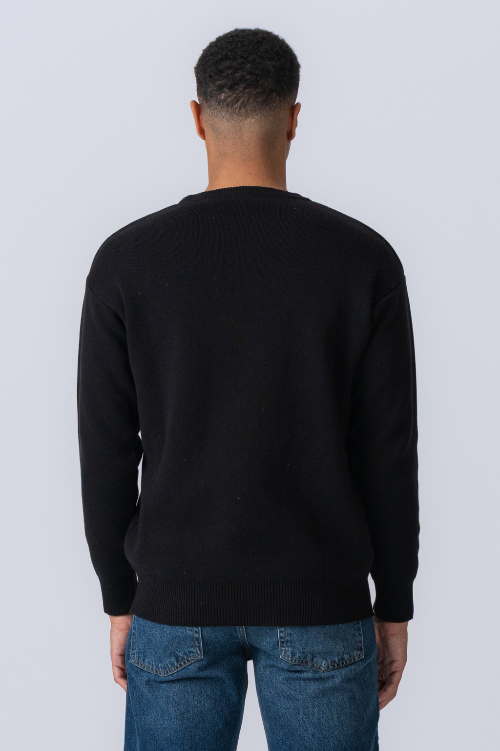 Crewneck Strickpullover - schwarz