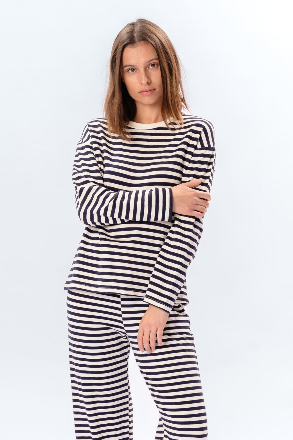 Gestreiftes Hemd - Blau