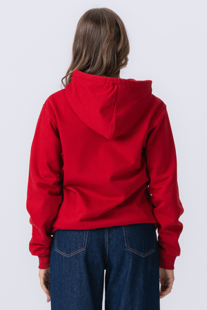 Basic Zip Hoodie - Rot