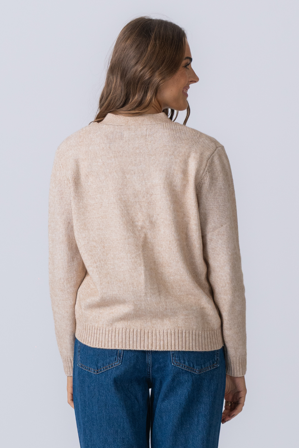 Strickjacke - Beige