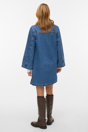 Kurzes Jeanskleid von Findo – Mittelblauer Denim