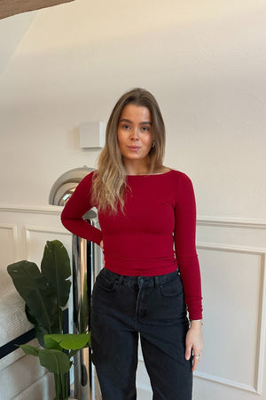 Cassandra Bluse - Burgund