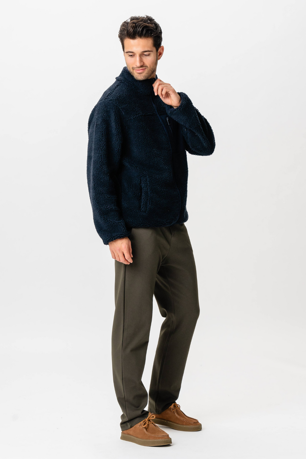 Fleecejacke - Marine