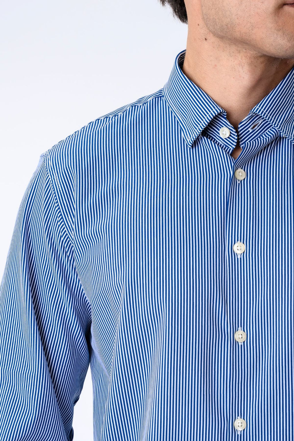 The Original Premium Performance Hemd – Weiß/Marineblau