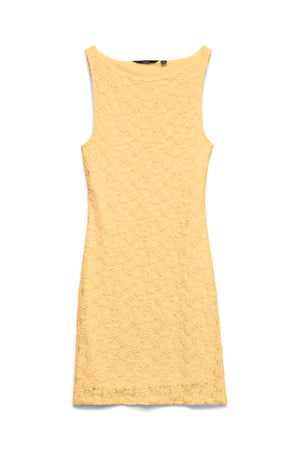 Kurzes Dolly-Kleid mit U-Boot-Ausschnitt – Golden Haze