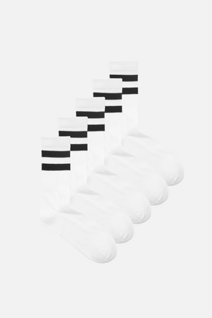 Heritage Tennis Socken 5 PCs. - Weiß/Schwarz - Damen