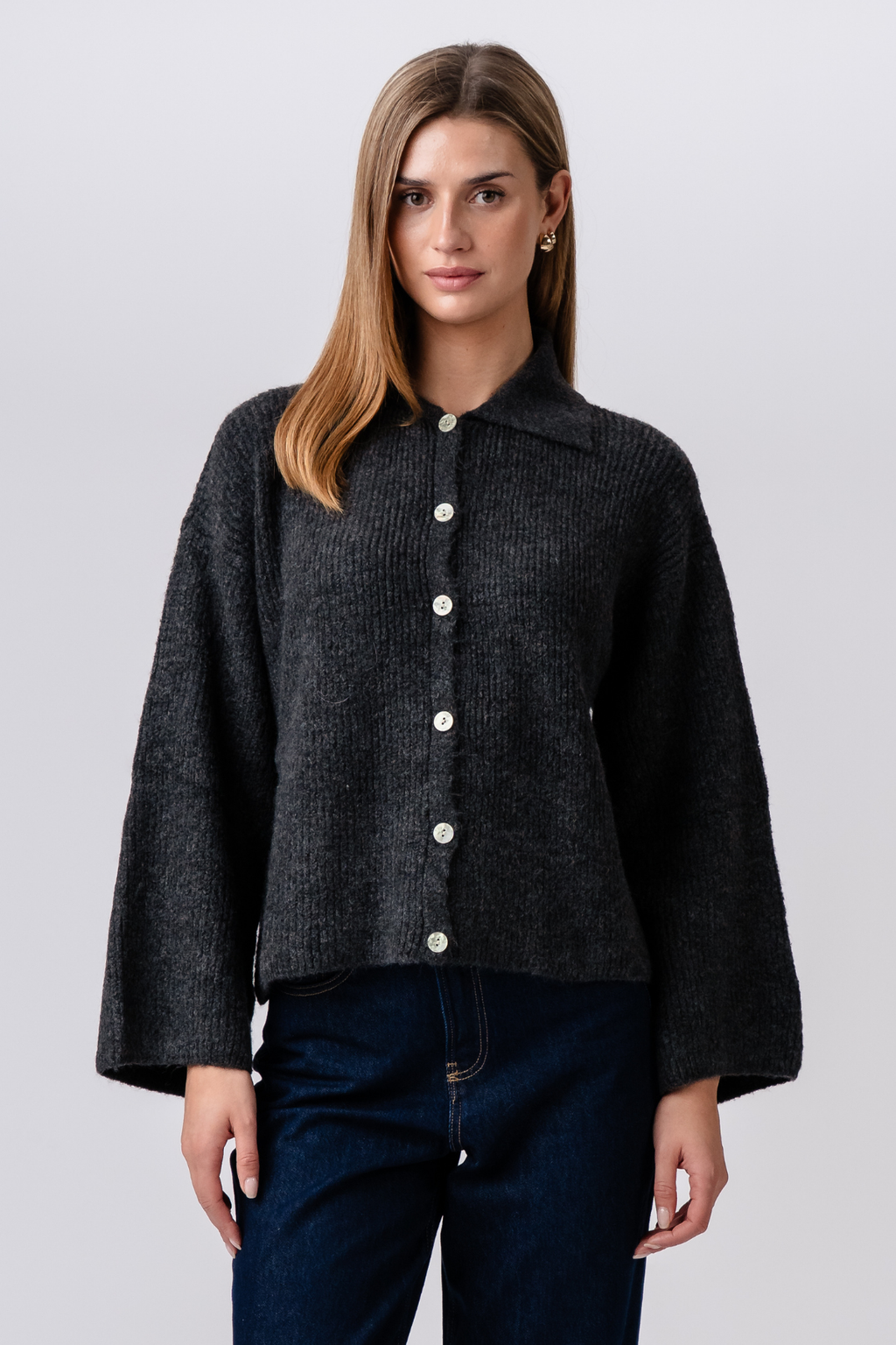 Josie Polo Knit – Graphit