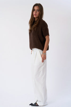 Mila Wide Pants - gebrochenes Weiß