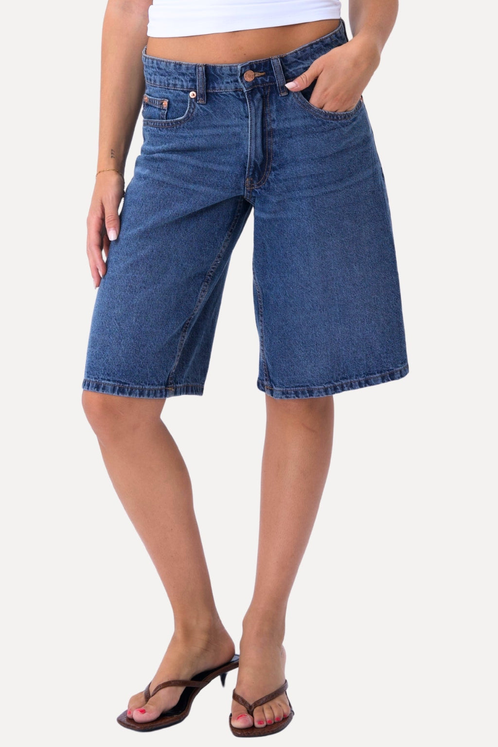 Denim Shorts - Mittelblau