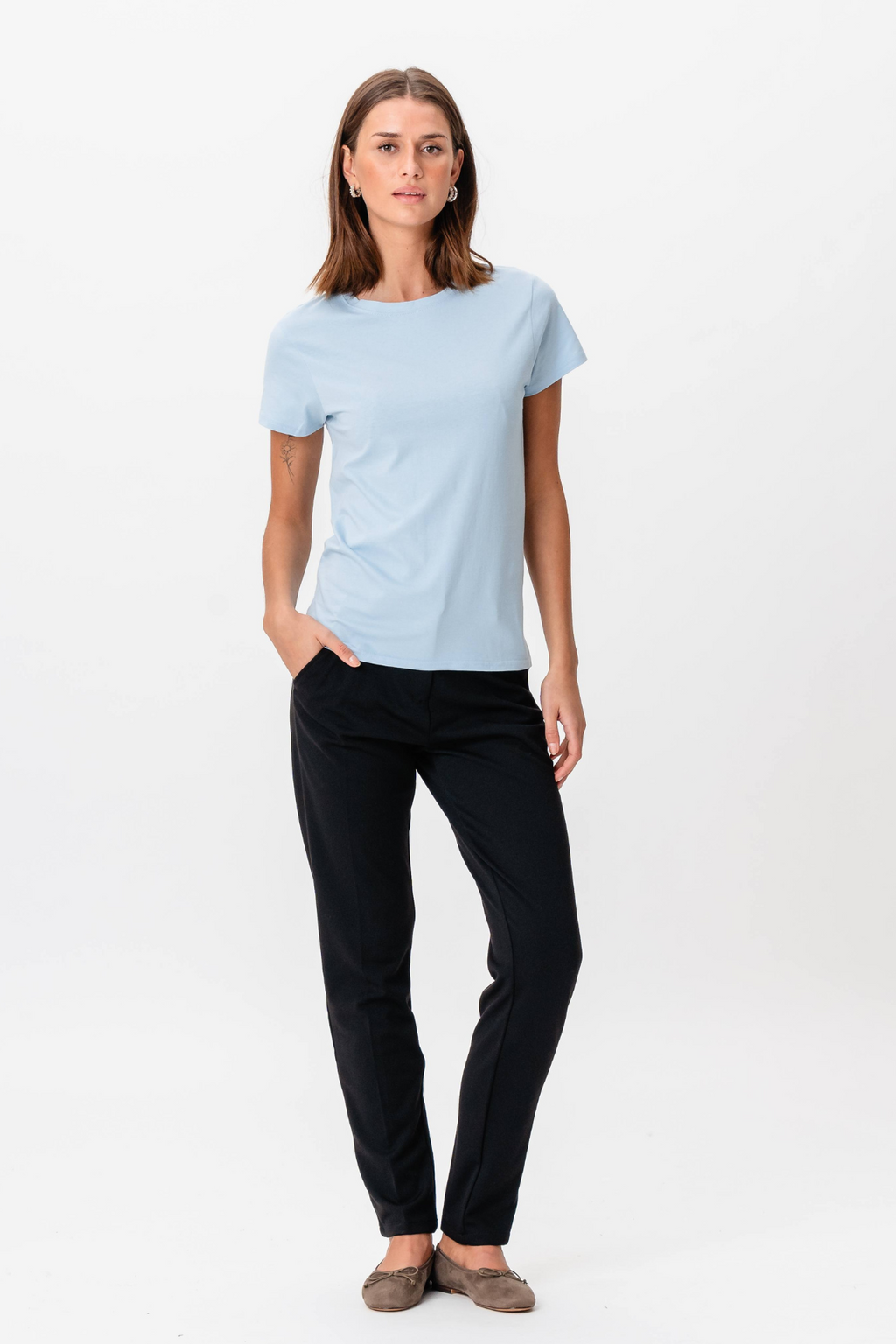 Basic T -Shirt - Himmelblau