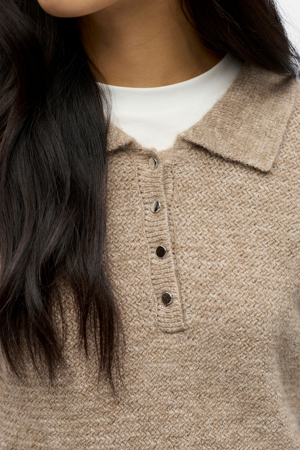 Anine Strick Polo - Morel Melange