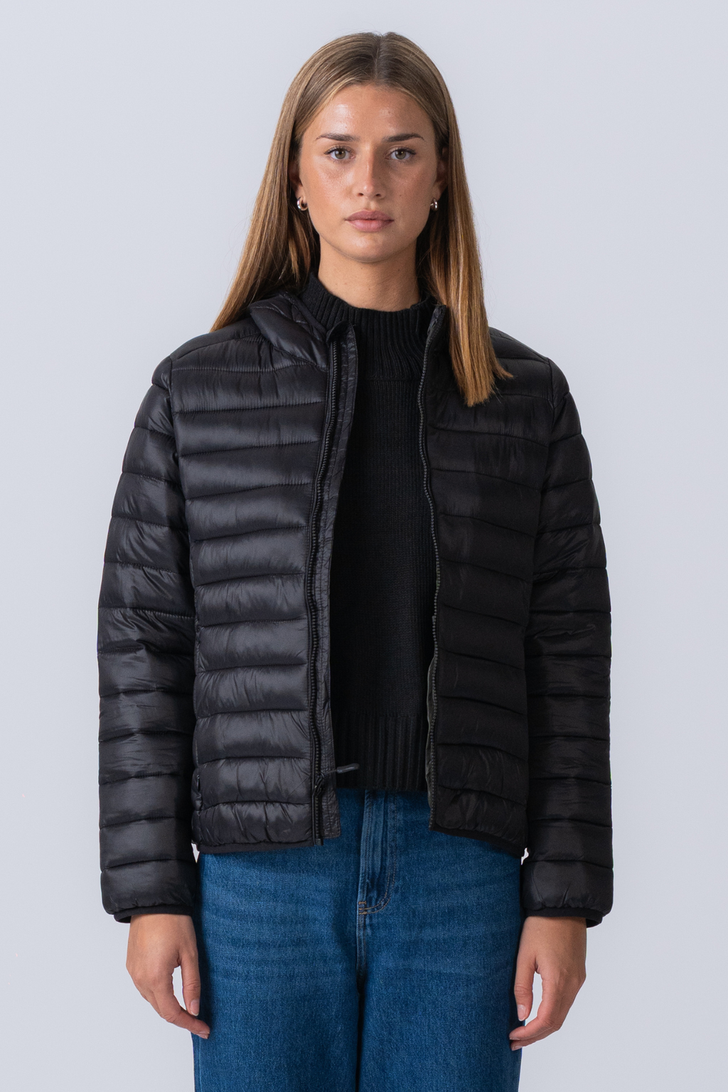 Leichte Pufferjacke - Schwarz