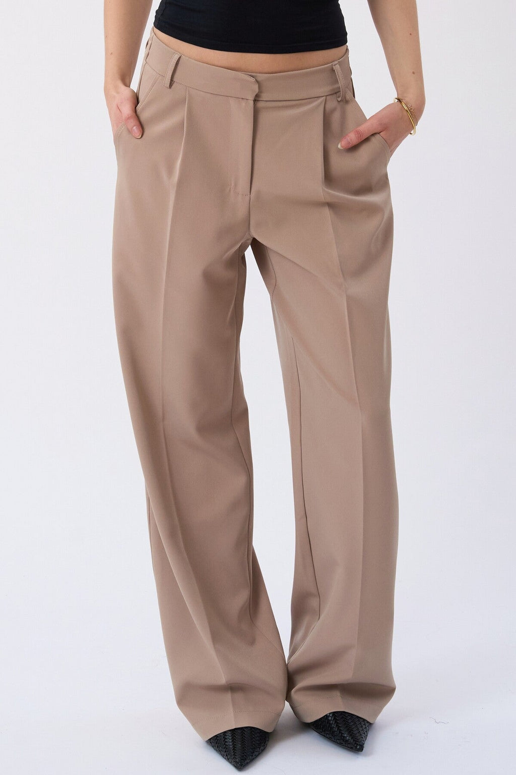 Mila Wide Pants - Beige