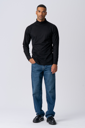 Rollkragenpullover - schwarz