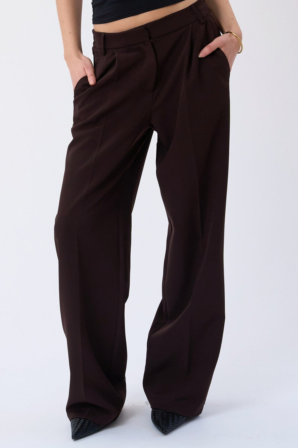 Mila Wide Pants - Braun
