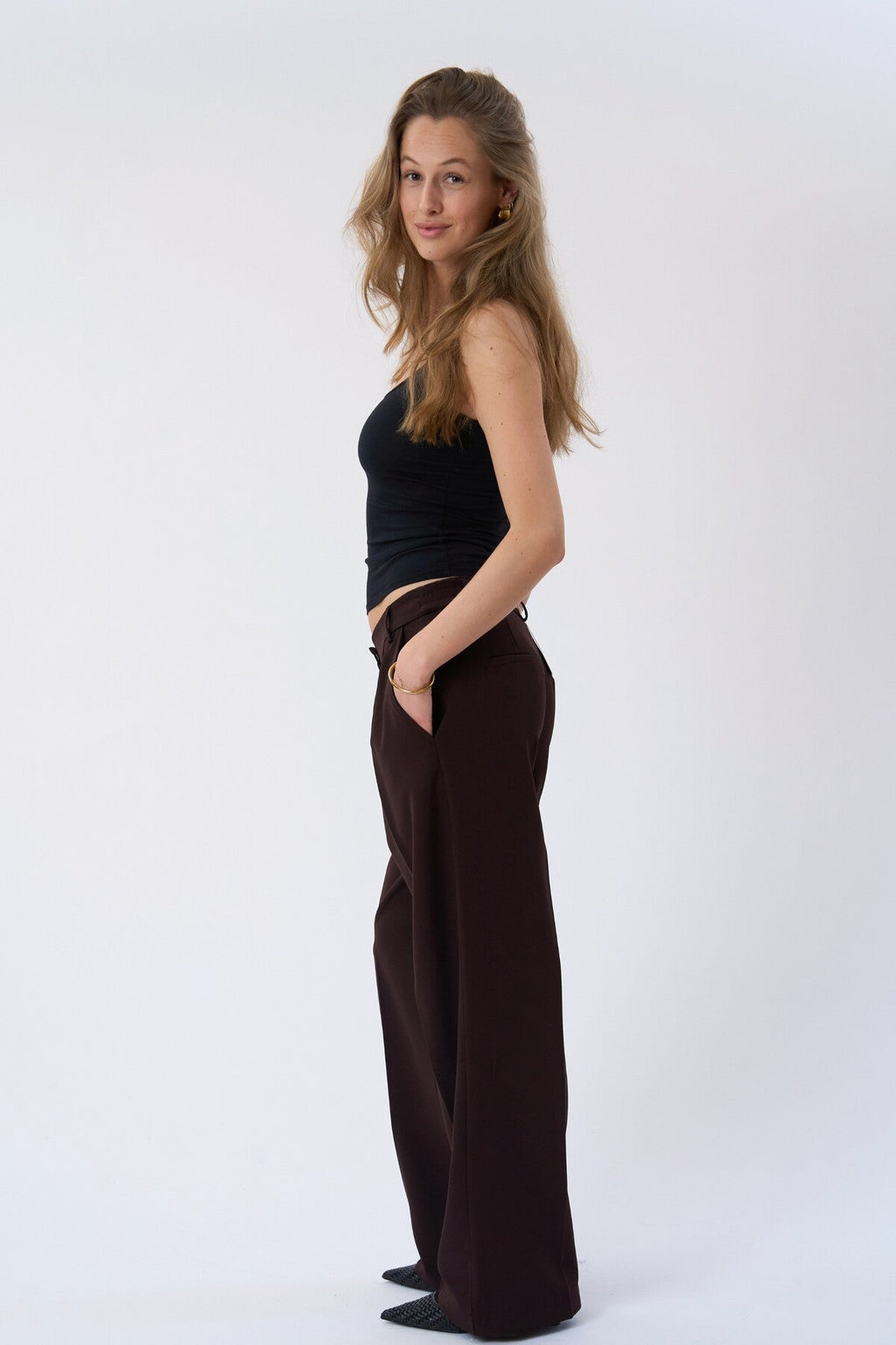 Mila Wide Pants - Braun