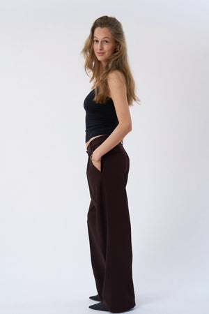 Mila Wide Pants - Braun