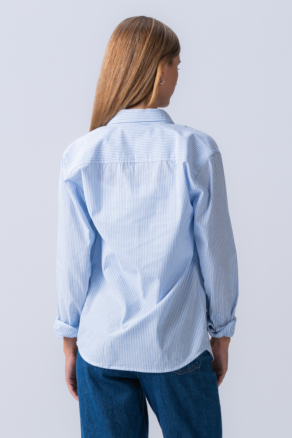 Freund Oxford Hemd - hellblau/weiß