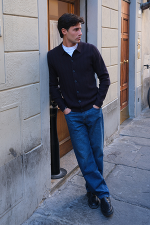 Arthur Strick -Strickjacke - Dark Navy